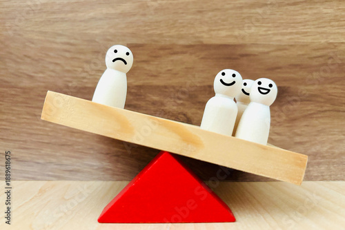 Tableau sur toile 多数派と少数派の天秤