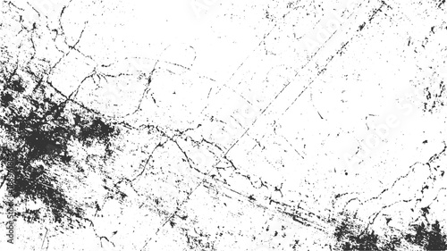Black ink splatters and scratches on a white textured background 1