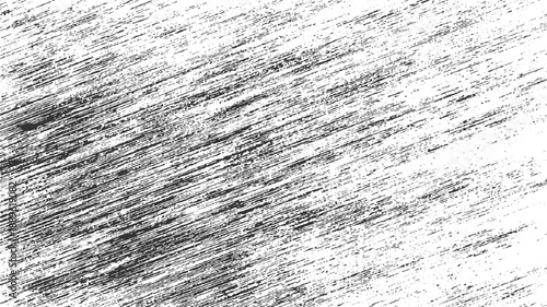 Black and white diagonal textured background with rough linear pattern and scattered dots abstract