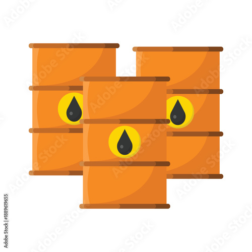 Oil barrel vector illustration on a white background