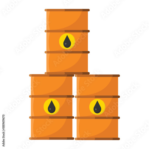 Oil barrel vector illustration on a white background