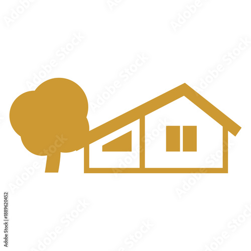 Modern House with Tree