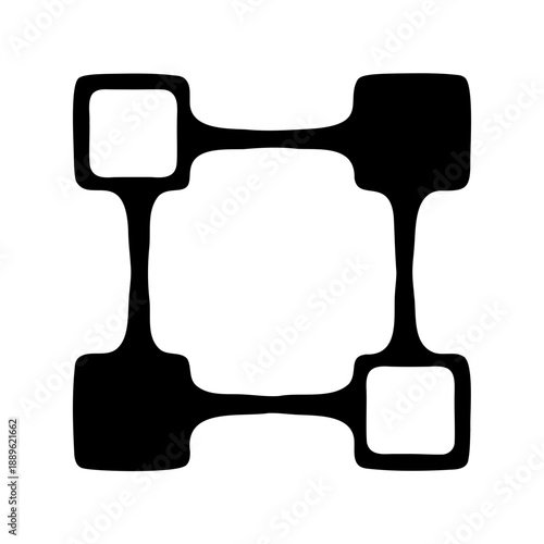 black silhouette of a blockchain-ledger