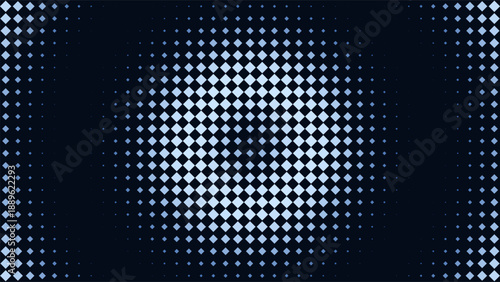 Abstract Diamond Flow Magic Halftone Square Art Vector Background