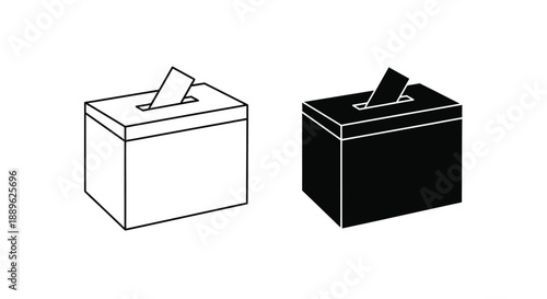 Two tissue boxes one light and one dark in a graphic silhouette