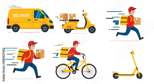 Delivery service with various transport options