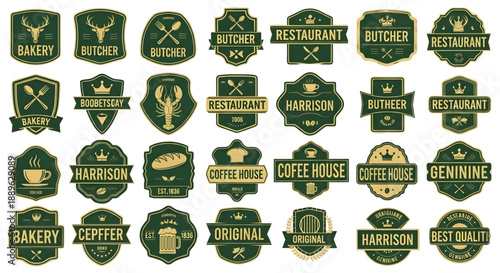 Labels collection for food and beverage businesses