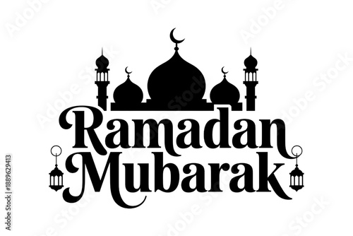 Wallpaper Mural Ramadan mubarak mosque silhouette isolated on transparent background isolated on transparent background Torontodigital.ca