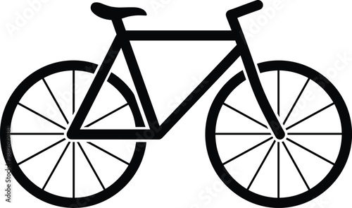 Modern aerodynamic carbon fiber racing bike vector illustration featuring a sleek professional bicycle silhouette isolated on white background.