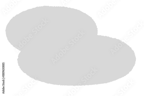 楕円形を二つ重ねた手描き風のフレーム（横長・線なし）