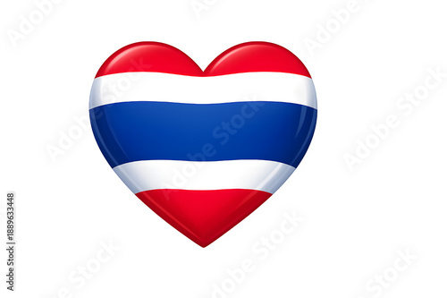 Free Download Thailand Flag Heart Shape 3D Illustration for National Day and Tourism - GFXLoad