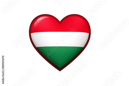 Free Download Hungary Flag Heart Shape - Hungarian National Symbol 3D Icon - GFXLoad