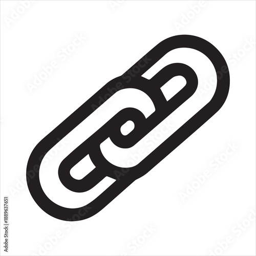 A minimalist outline icon of a chain link.