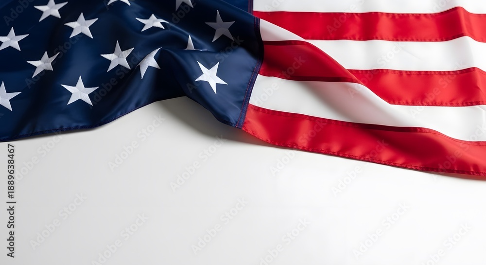Fototapeta premium American flag on white background