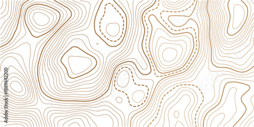 Seamless Light topographic topo contour map background, vector illustration .Topography Wavy Lines Pattern Modern Wide Abstraction.