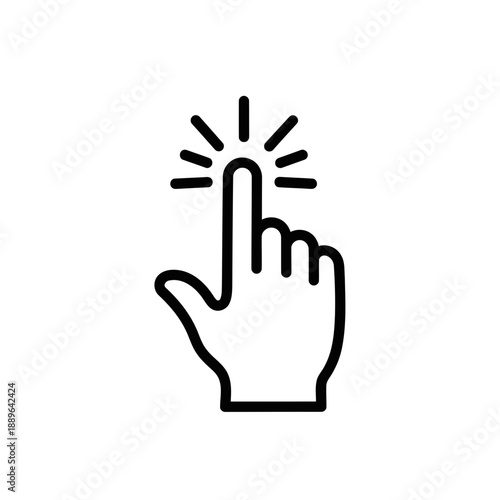 Hand icon with finger pointing up