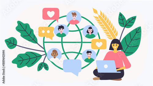 Global connections through digital communication and diverse representation