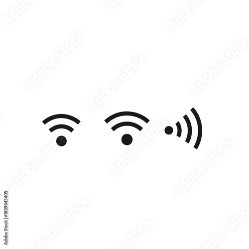 Simple black wifi signal icon
