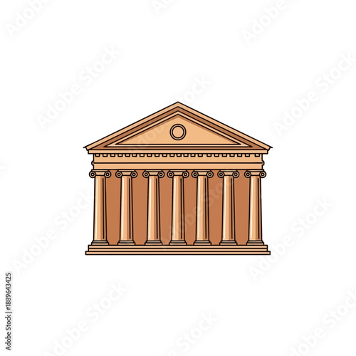 Ancient greek or roman style building icon