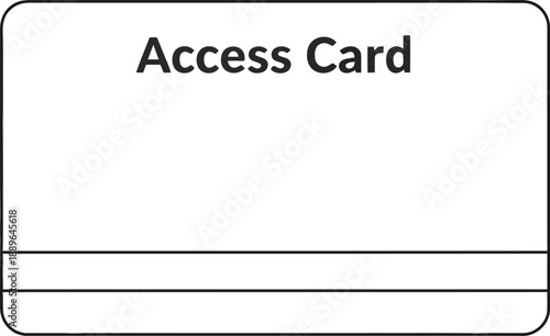 Vector illustration of access card icon, simple design