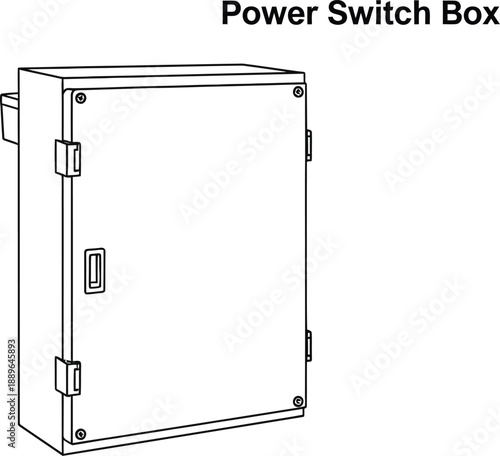 Vector power switch box illustration