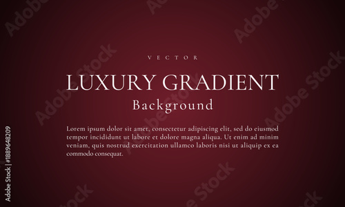 高級感のある真紅のグラデーション背景フレーム（ベクター）