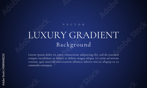 高級感のあるブルーのグラデーション背景フレーム（ベクター）