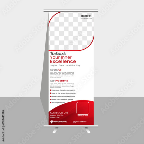 Educational roll up banner design  layout