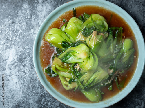 Wallpaper Mural Stir-fried vegetables in soy sauce on a plate Torontodigital.ca