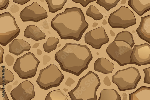 A brown and tan background with a lot of rocks