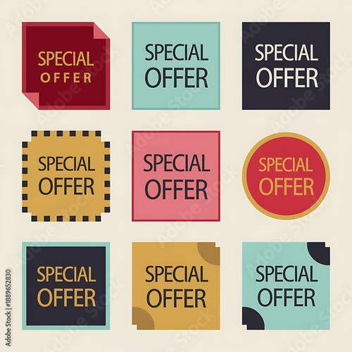 Special Offer Badges and Banners Set for Sales and Discounts Vector Design