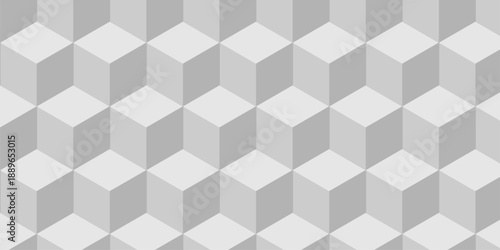 Abstract wall structure paper white cubic square shape texture. minimal cube geometric wallpaper floor. vector isometric diamond hexagon triangle mosaic background.