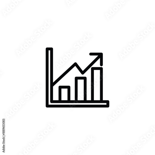 Free Download Growth Chart Line Icon with Upward Trend. - GFXLoad