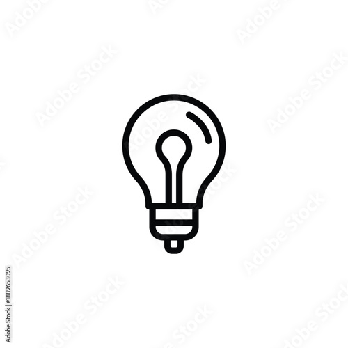 Lightbulb icon idea symbol innovation concept.