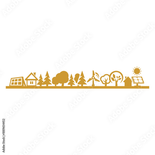 Sustainable living eco icons