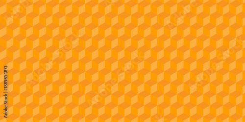 Abstract square orange wall cubic square shape structure texture wallpaper. cube geometric wall and floor vector diamond hexagon triangle wallpaper background.