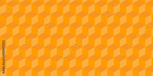 Abstract square orange wall cubic square shape structure texture wallpaper. cube geometric wall and floor vector diamond hexagon triangle wallpaper background.