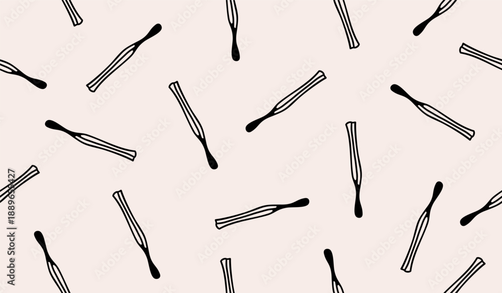 Naklejka premium Cute matches pattern background vector design