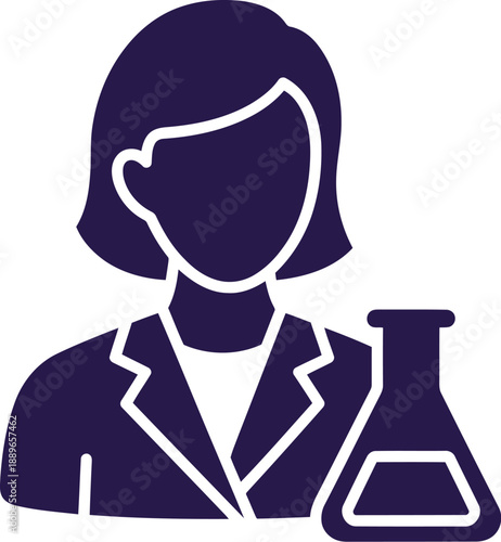 Women's day vector icon scientist Vector