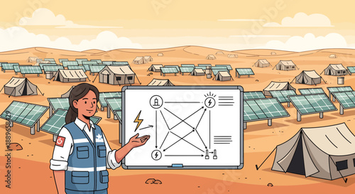 Woman presenting a complex diagram on a whiteboard.