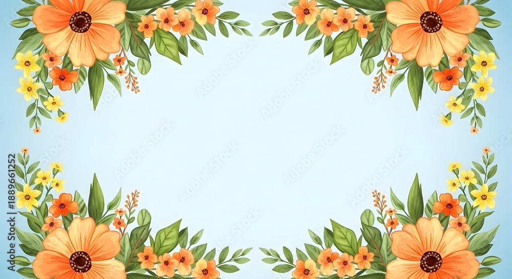Obraz premium Happy mother's day floral wishes greeting card background