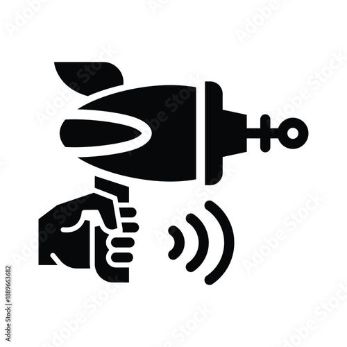 laser gun glyph icon illustration vector graphic.eps
