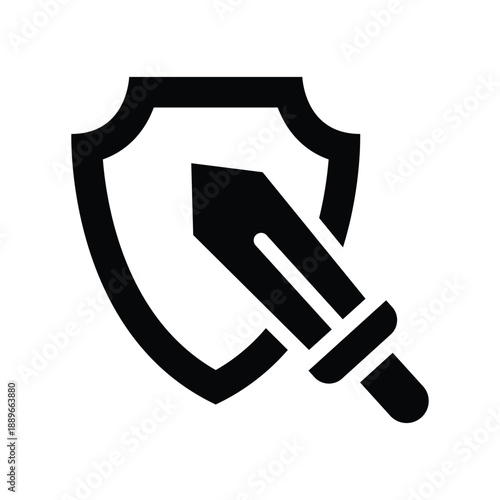 role playing game glyph icon illustration vector graphic.eps