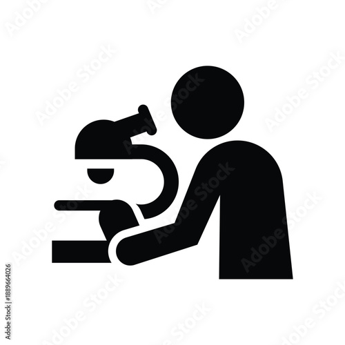 scientist glyph icon illustration vector graphic.eps