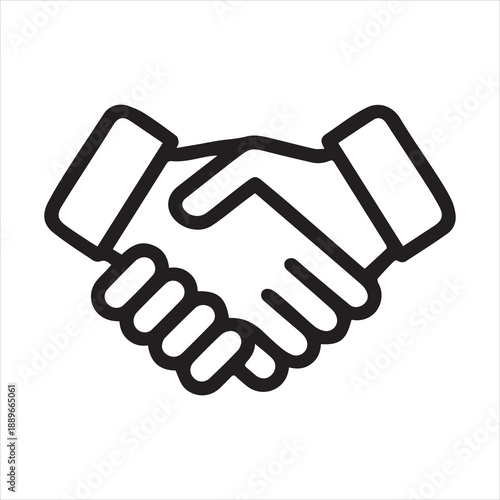 An icon depicting a handshake between two people.