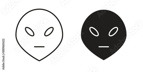 Alien icon element for design projects