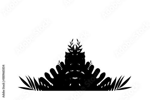 Silhouette of a mountain peak