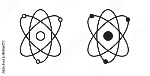 Atom icon element for design projects