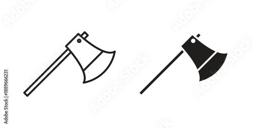 Axe icon element for design projects