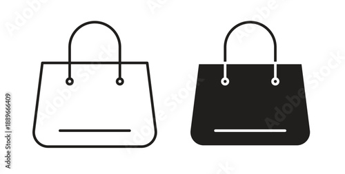 Bag icon element for design projects